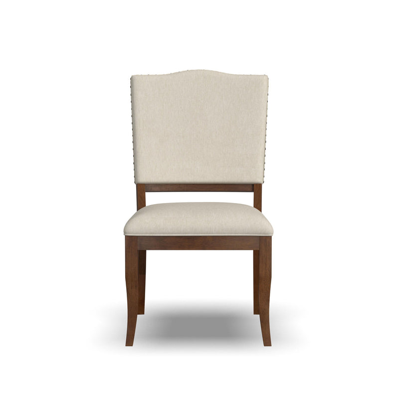 Bellevue - Upholstered Dining Chairs (Set of 2) - Light Gray / Whiskey Brown