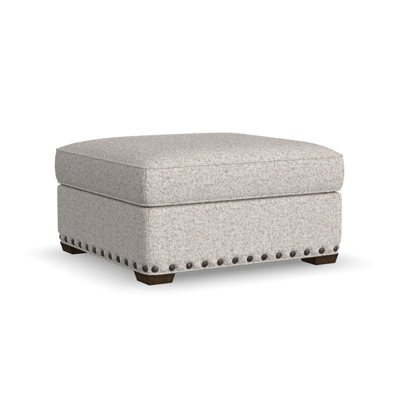 Milo - Fabric Cocktail Ottoman With Nailhead Trim