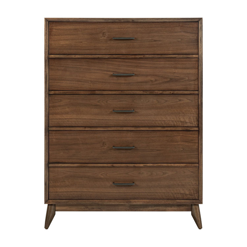 Century Modern - 5 Drawer Chest - Walnut