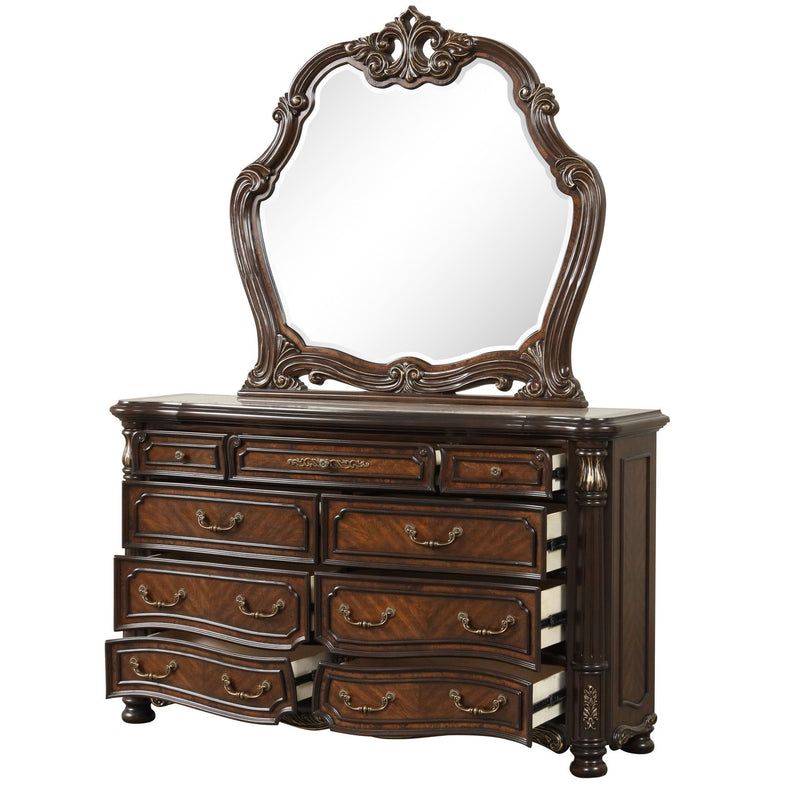 Bella Notte - Dresser Mirror - Mahogany Brown