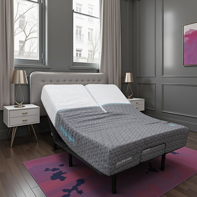 Pillow Cube - 12" Deluxe Hybrid Mattress - Split Head Queen