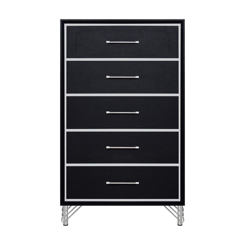 Ava - 5 Drawer Chest - Ebony