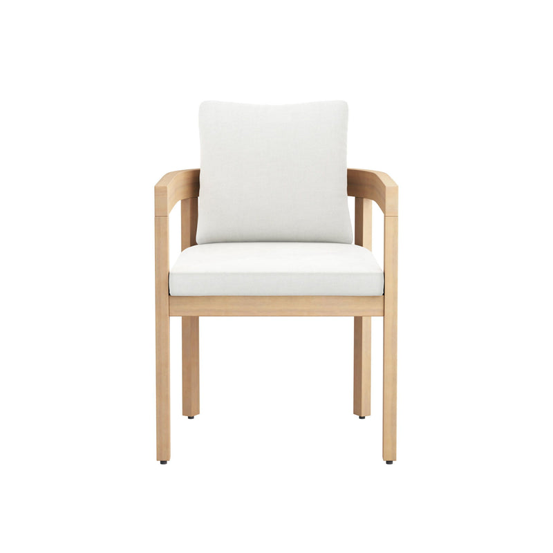 Wesley - Patio Side Chair With Cushion (Set of 2) - White