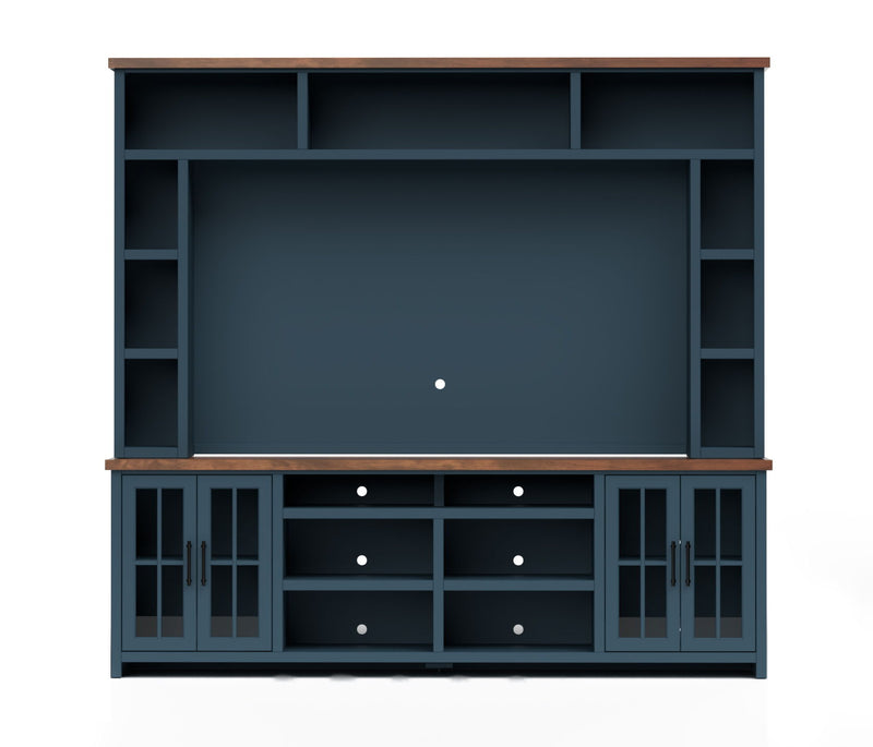 Nantucket - Entertainment Center - Blue Denim / Whiskey