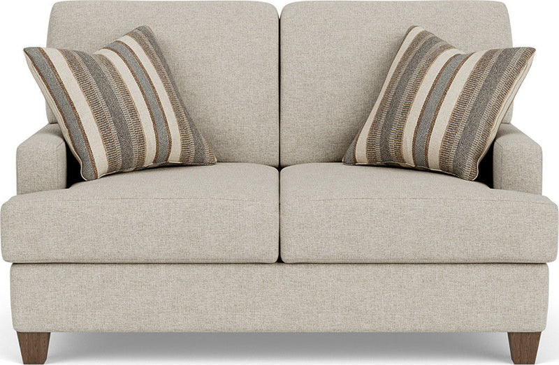 Moxy - Fabric Loveseat, T-Shaped Seat Cushion