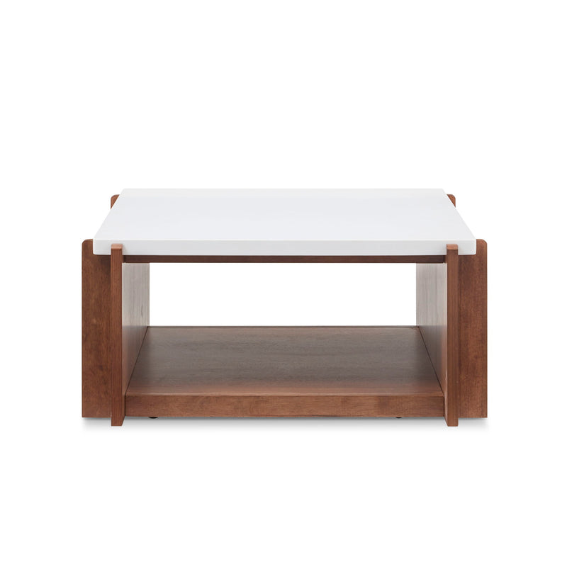 Lincoln - Square Coffee Table With Casters - Warm Walnut