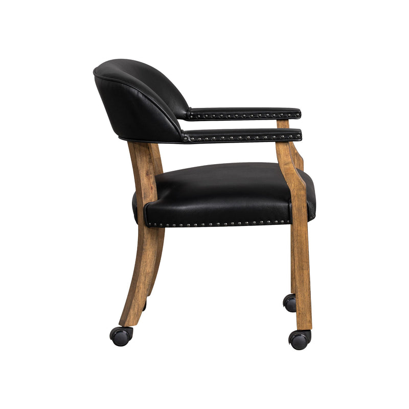 Curved Back Game Chair - Whiskey / Black