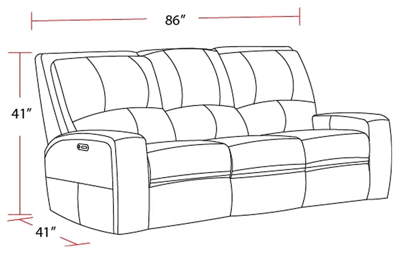 Swift - Power Reclining Sofa - Bourbon