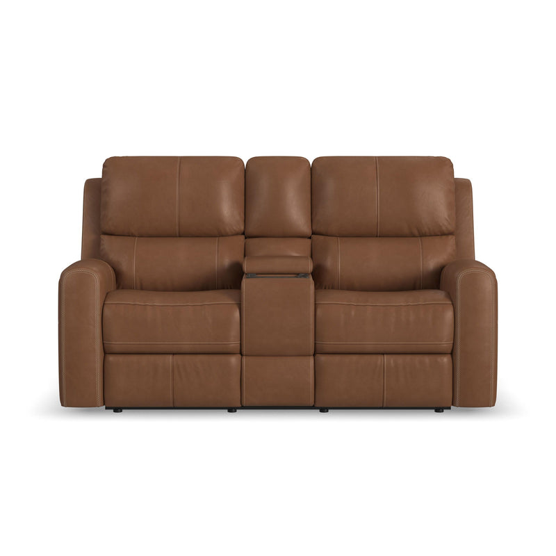 Linden - Power Reclining Loveseat With Console & Power Headrests & Lumbar