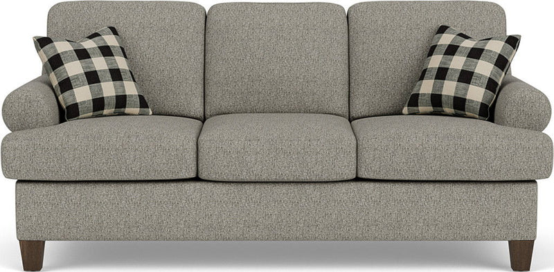 Moxy - Fabric Sofa, T-Shaped Seat Cushion, Curved Sock Arms