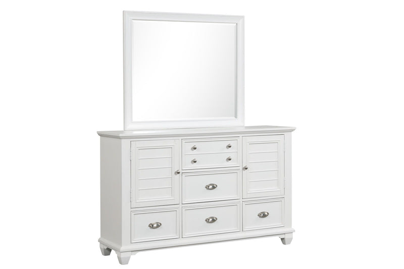 Jamestown - Landscape Mirror - White