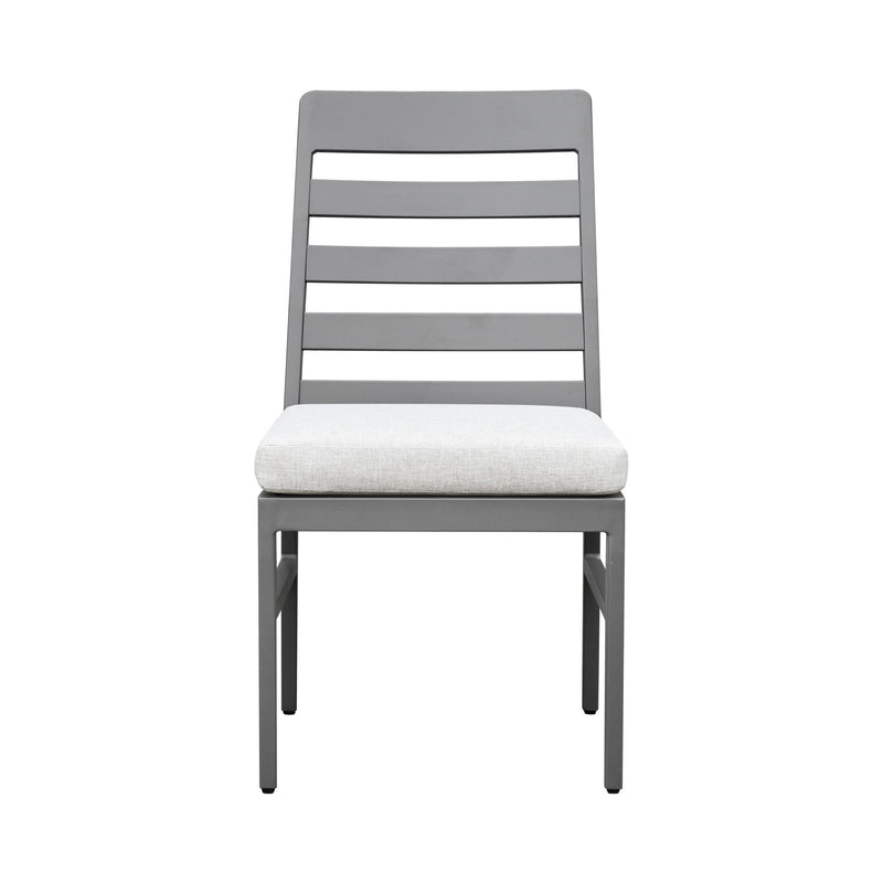 Navarro - Outdoor Dining Ladder Side Chair - Mocha