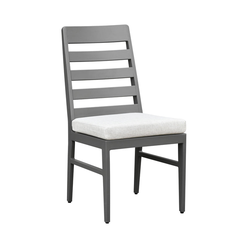 Navarro - Outdoor Dining Ladder Side Chair - Mocha
