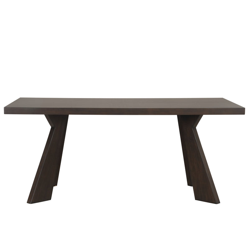 Chestnut Ridge - 5 Piece Dining Room Set (Round 72" Table & 4 Chairs) - Brown / Beige