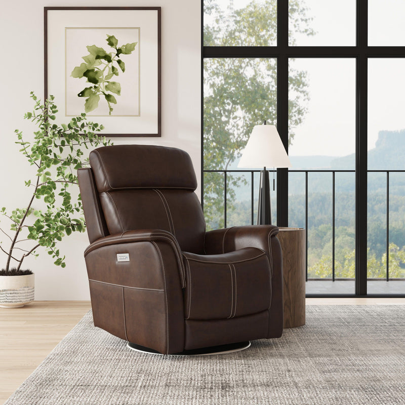 View - Power Swivel Recliner With Power Headrest