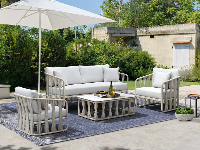 Alexa - Outdoor Seating Table With Stone Top