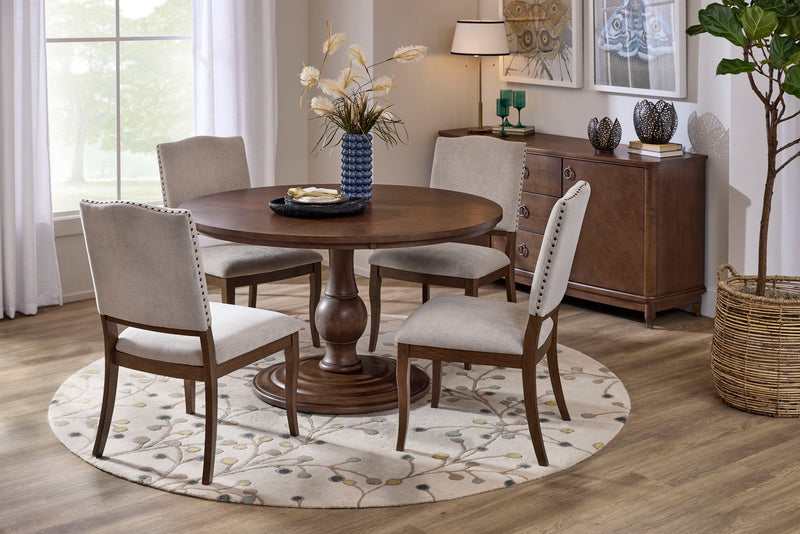 Bellevue - Round Dining Table - Whiskey Brown