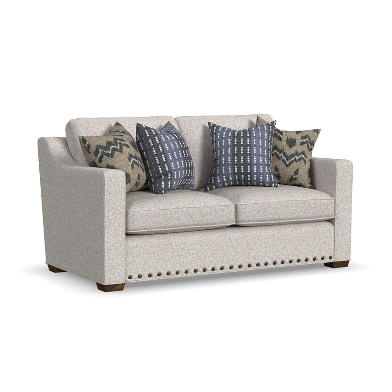 Milo - Fabric Loveseat With Nailhead Trim