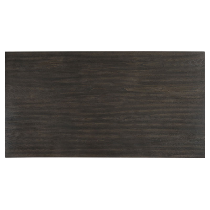 Plateau - 78" Rectangle Dining Table - Top & Base - Rustic Espresso