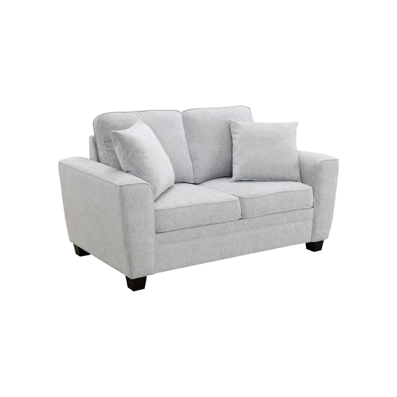 Ashbury - Loveseat With 2 Pillows - Soft Gray