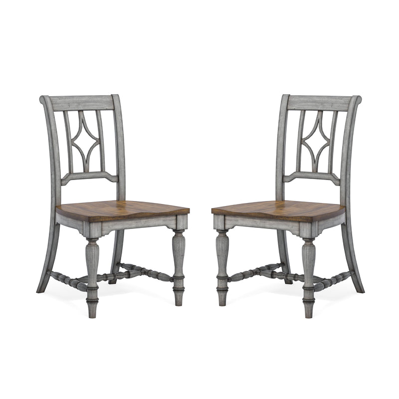 Plymouth - Dining Chair (Set of 2) - Gray / Dark Brown