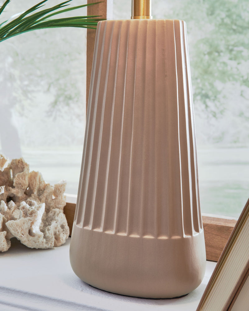 Dellner - Ceramic Table Lamp - Mocha
