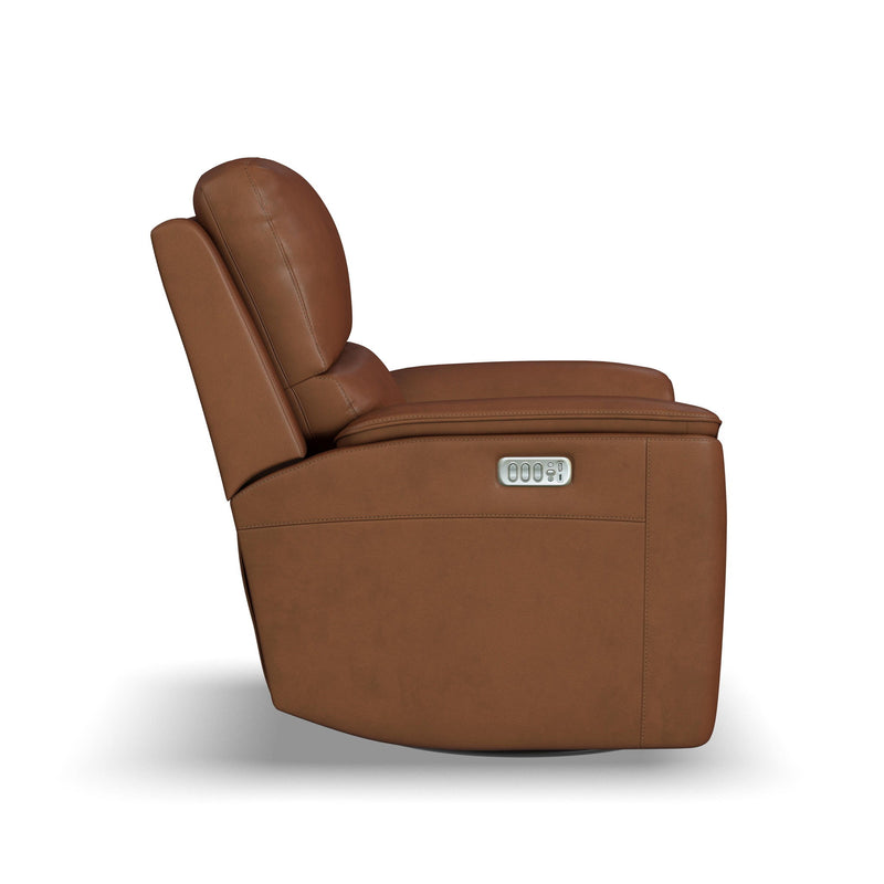 Henry - Power Swivel Gliding Recliner With Power Headrest, Lumbar, Heat & Massage