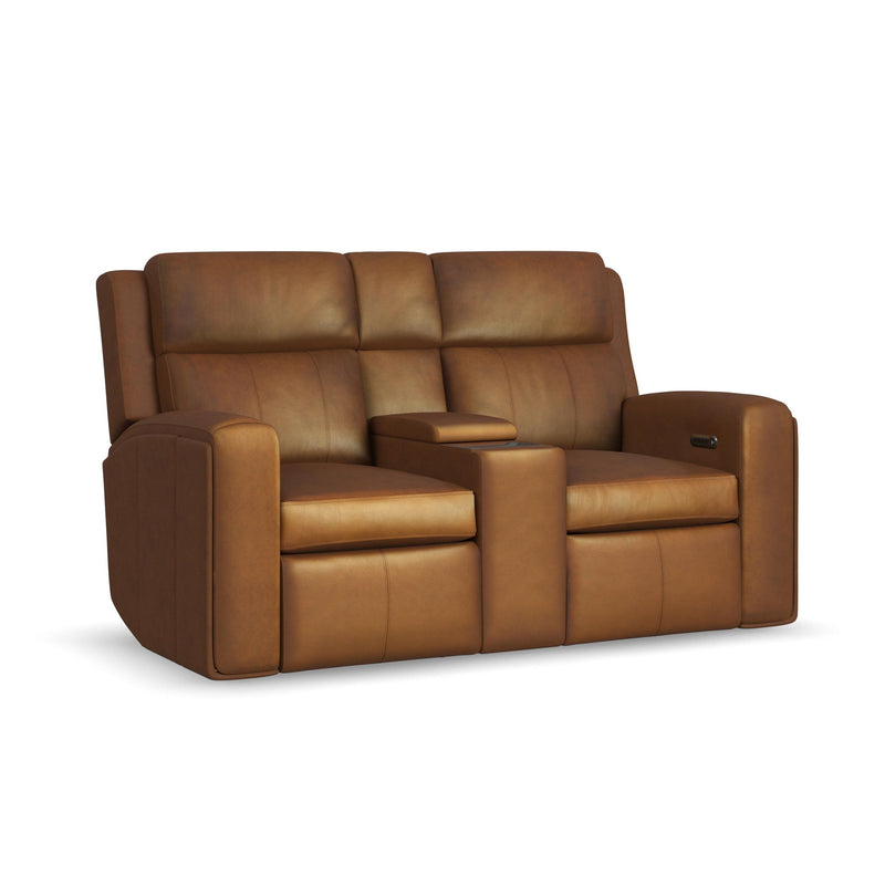 Wyatt - Power Reclining Loveseat With Console & Power Headrests & Lumbar