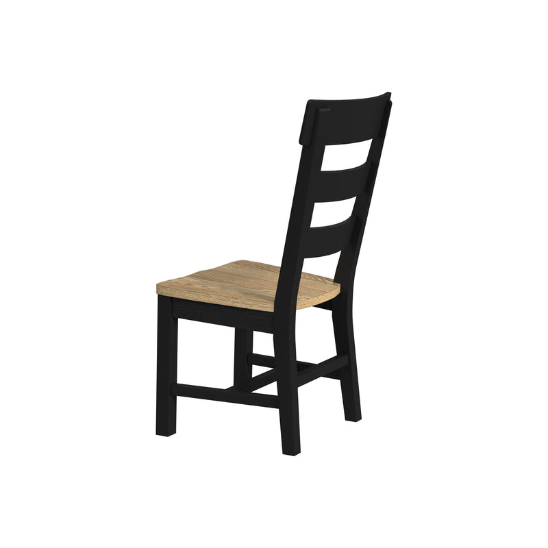 Hendricks - Ladder Chair - Rustic Wheat / Raven