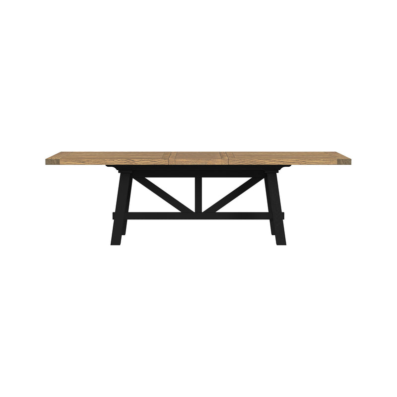 Hendricks - Trestle Table - Rustic Wheat / Raven