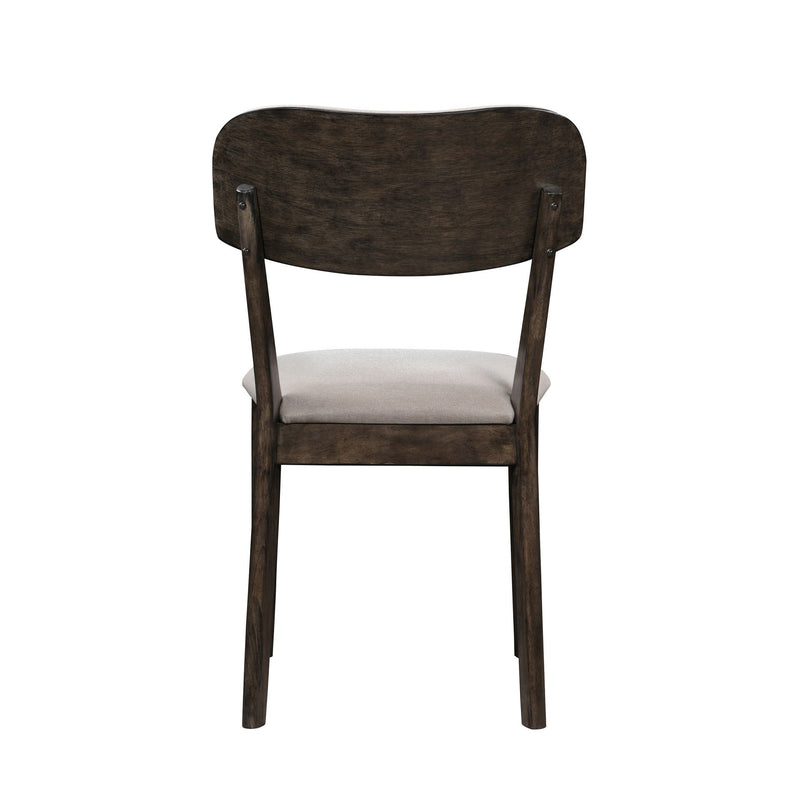 Rex - Open Back Dining Chair (Set of 2) - Walnut Brown / Beige