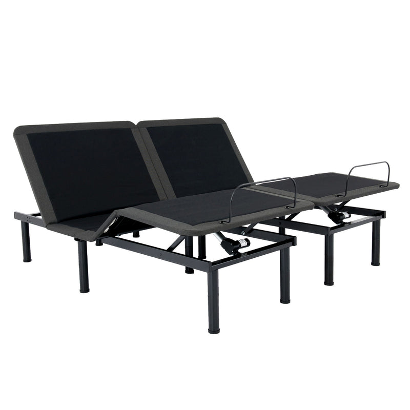 Remedy Sleep - Split Head King Adjustable Bed Frame With Voice Activated Controls - Black