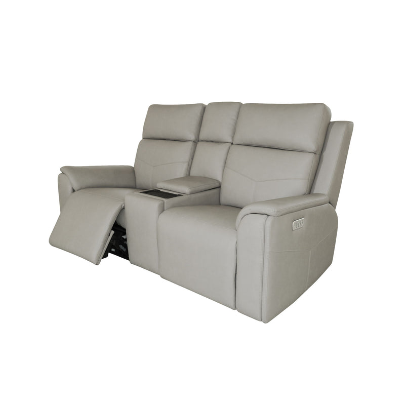 Vernon - Power Reclining Loveseat With Console, Power Headrests, Lumbar, Heat & Massage