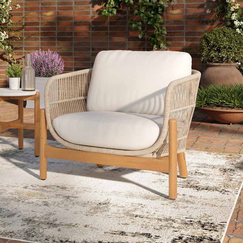 Solstice - Rope Club Chair (Set of 2) - Linen Beige