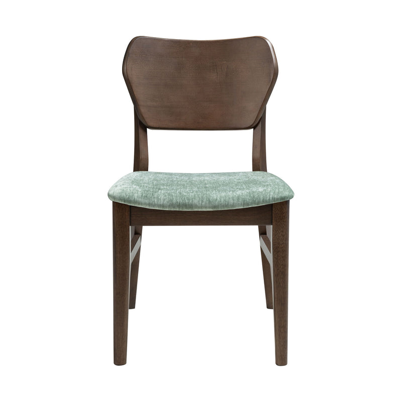 West End - Curved Panel Chair With Sage Green Seat