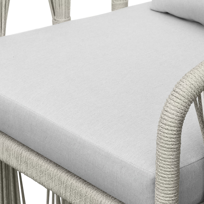 Alexa - Outdoor Dining Side Arm Chair - White