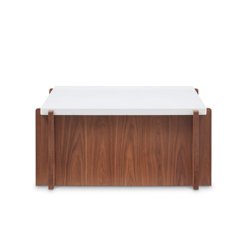 Lincoln - Square Coffee Table With Casters - Warm Walnut