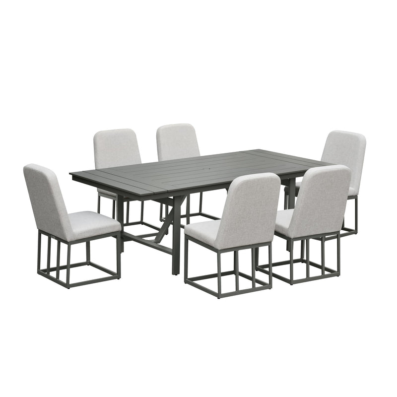Navarro - Outdoor Dining Upholstered Side Chair - Mocha